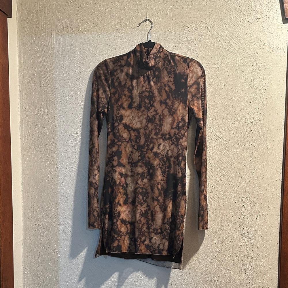 Chic Long Sleeve Tie-Dye Dress - Picture 5 of 7